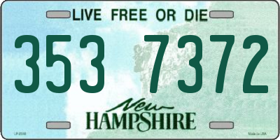 NH license plate 3537372