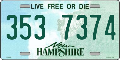 NH license plate 3537374