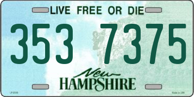 NH license plate 3537375