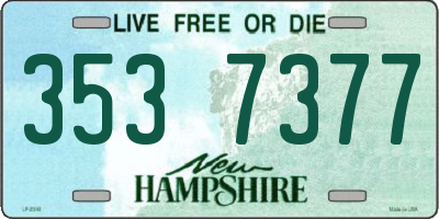 NH license plate 3537377
