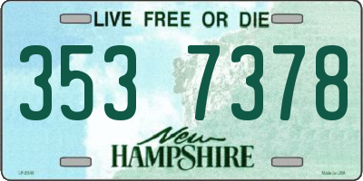 NH license plate 3537378