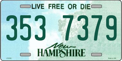 NH license plate 3537379