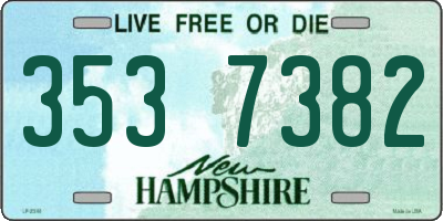 NH license plate 3537382