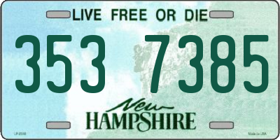 NH license plate 3537385