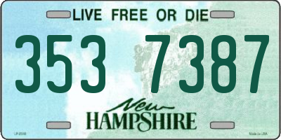 NH license plate 3537387