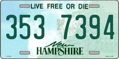 NH license plate 3537394