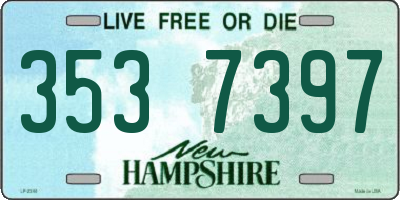 NH license plate 3537397
