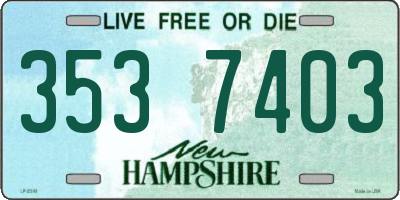 NH license plate 3537403