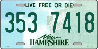 NH license plate 3537418