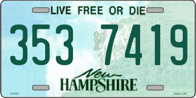NH license plate 3537419