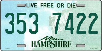 NH license plate 3537422
