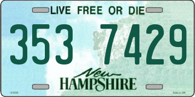 NH license plate 3537429