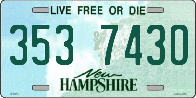 NH license plate 3537430