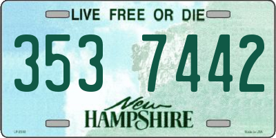NH license plate 3537442