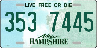 NH license plate 3537445