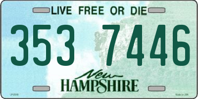 NH license plate 3537446