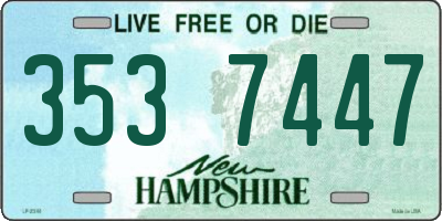 NH license plate 3537447