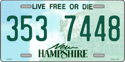 NH license plate 3537448