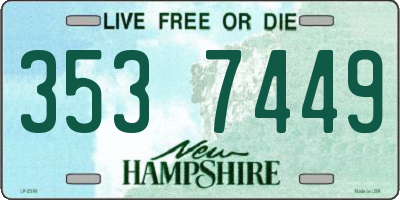 NH license plate 3537449