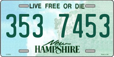 NH license plate 3537453