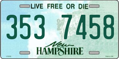 NH license plate 3537458