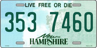 NH license plate 3537460