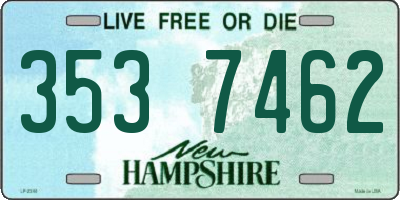 NH license plate 3537462