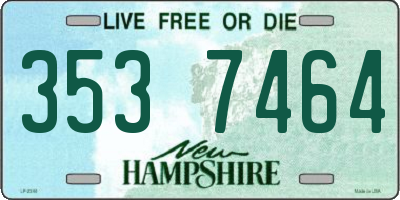 NH license plate 3537464