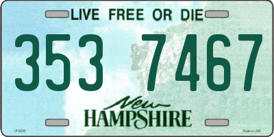 NH license plate 3537467