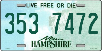 NH license plate 3537472