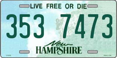 NH license plate 3537473