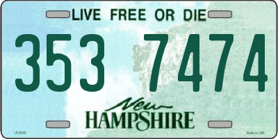 NH license plate 3537474