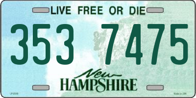NH license plate 3537475