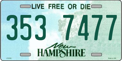NH license plate 3537477