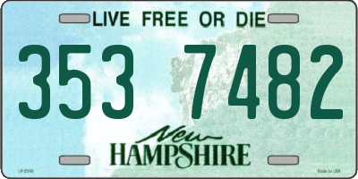 NH license plate 3537482