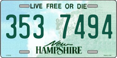 NH license plate 3537494