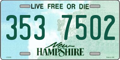 NH license plate 3537502