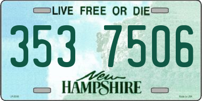NH license plate 3537506