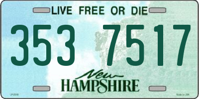 NH license plate 3537517