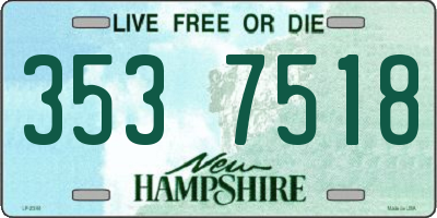 NH license plate 3537518