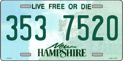 NH license plate 3537520