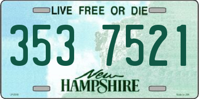 NH license plate 3537521