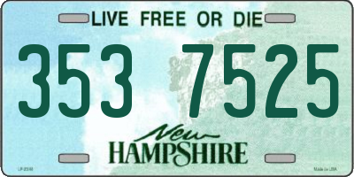 NH license plate 3537525