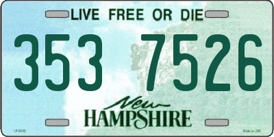 NH license plate 3537526