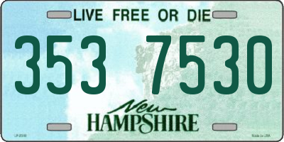 NH license plate 3537530