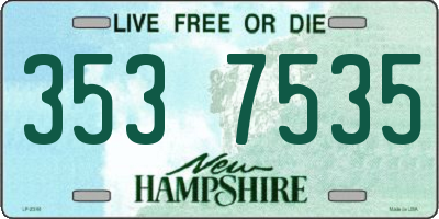 NH license plate 3537535