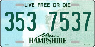 NH license plate 3537537