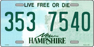 NH license plate 3537540