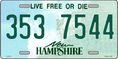 NH license plate 3537544