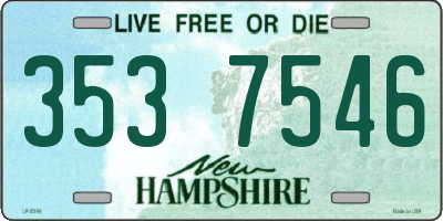 NH license plate 3537546